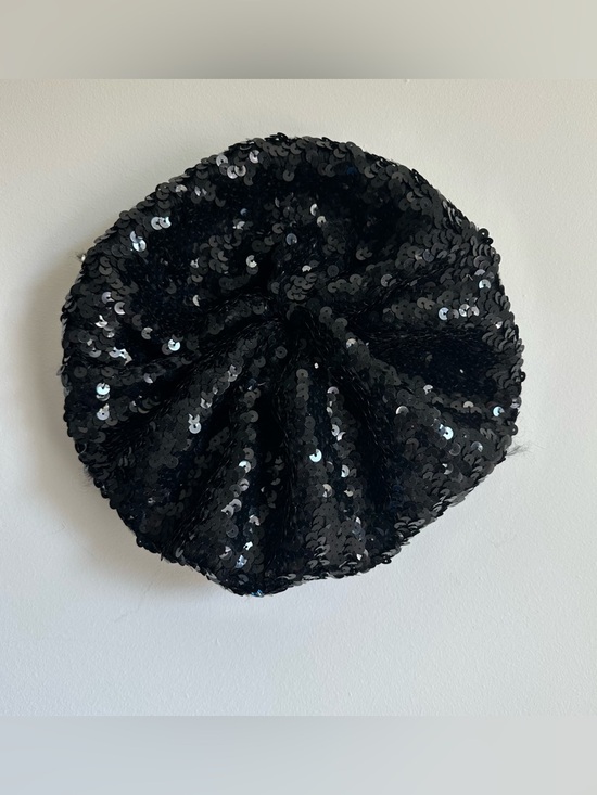 Accessories - Black Sequin Beret - Women Accessories